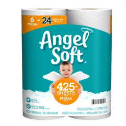 Angel Soft Bath Tissue Reg 6pk Mega Roll-wholesale