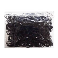 Hair Rubber Bands 500pc Black-wholesale