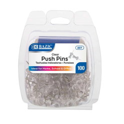Push Pins 100ct Clear-wholesale