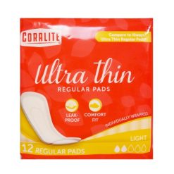 Coralite Ultra Thin Regular Pads 12ct-wholesale