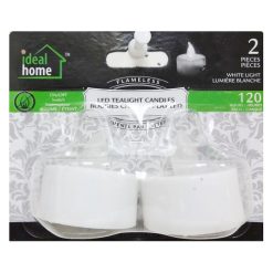 Tealight Candles LED 2pc White Light-wholesale