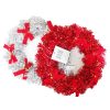 X-Mas Decor Tinsel Wreath 10in Asst-wholesale
