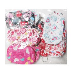 Coin Bag Heart Design Asst 3X3-wholesale