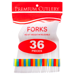 Premium Cutlery Forks 36ct White-wholesale