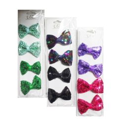Hair Metal Snaps 4pk Asst Clrs-wholesale