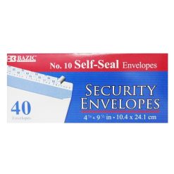 Security Envelopes 40ct Selt-Seal 4X9½in-wholesale