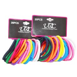 Hair Elastic Bands 20pc Asst Clrs-wholesale