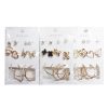Fashion Earrings 6pair Gold Asst-wholesale