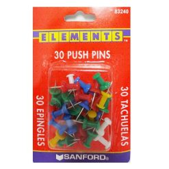 Push Pins 30ct Asst Clrs-wholesale