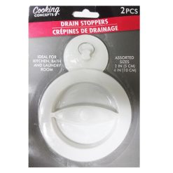 Drain Stoppers 2pk White-wholesale