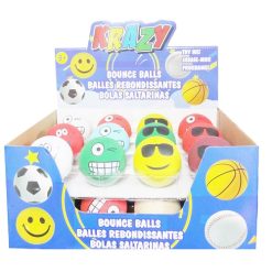 Toy Bouncy Ball 2in Happy Face Design-wholesale