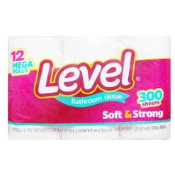 Level Bath Tissue 12pk 300ct Pink-wholesale