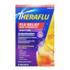 Theraflu Flu Relief Nighttime 6pk Honey-wholesale