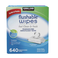 Kirkland Flushable Wipes 640ct-wholesale