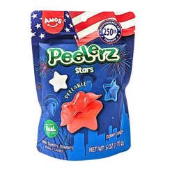 Amos Peelerz Gummy Stars 6oz-wholesale