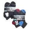 Mens Crew Socks 6pk 6-12 Black Asst-wholesale