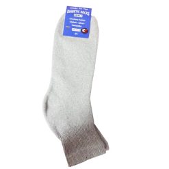 Diabetic Ankle Socks 1pk 10-13 Grey-wholesale