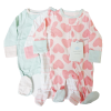 Baby Rib Coverall NB-0M Pink Hearts Asst-wholesale