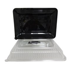 Serving Tray W-Lid Rect 10 X14 Black-wholesale