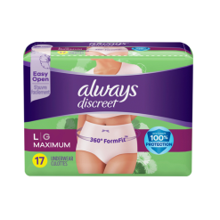 Always Discreet Underwear 17ct Lg-wholesale