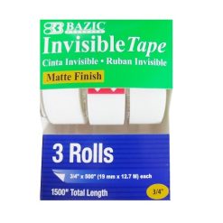 Invisible Tape 3pk ¾ X 500-wholesale