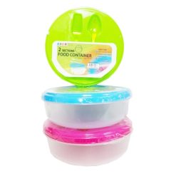 Food Container 2-Comp W-Utensils Asst-wholesale