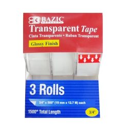 Transparent Tape 3pk ¾ X 500 Clear-wholesale