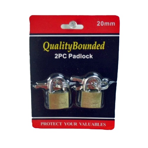 Padlock 20mm Brass Lock 2pk-wholesale Padlock 20mm Brass Lock 2pk-wholesale