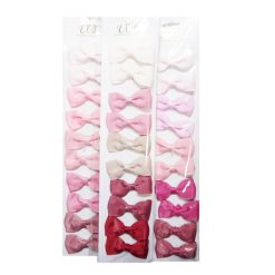 Hair Metal Snaps 10pk W-Bow  Asst-wholesale