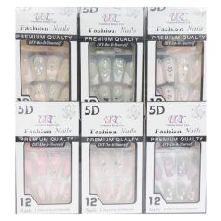 Pre-Glued Nails 12ct Asst-wholesale