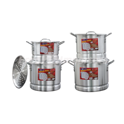 B.C Stock Pots W-Steamer 4pc Aluminum-wholesale