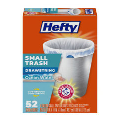 Hefty Trash Bags 52ct 4 Gl Ocean Water-wholesale