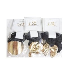 Hair Scrunchie W-Metal Gold-wholesale