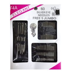 Sewing Needles Eye Silver 60ct + 5 Jumbo-wholesale