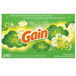 Gain Dryer Sheets 240ct Original 2 In 1-wholesale