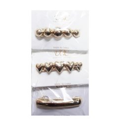 Hair Clip Barrette Gold Asst Design-wholesale