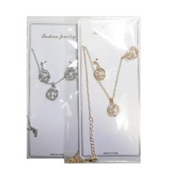 Necklace & Earrings Set W-Pearl Asst Clr-wholesale