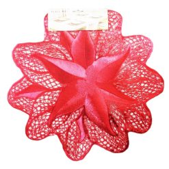 X-Mas Placemat Red 15in-wholesale