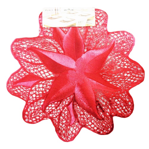 X-Mas Placemat Red 15in-wholesale X-Mas Placemat Red 15in-wholesale