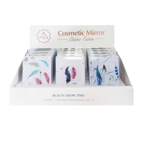 Compact Mirror Rect W-Glitter Asst-wholesale Compact Mirror Rect W-Glitter Asst-wholesale