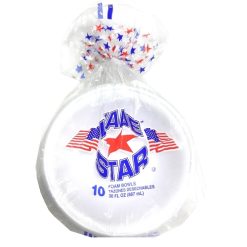 Value Star Foam Bowls 10ct 30oz-wholesale