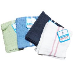 Wash Cloths 2pk 12X12in White 2-Stripes-wholesale