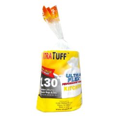 X.T Trash Bags Ultra Flex 130ct 13G Wht-wholesale