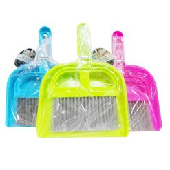 Dust Pan W-Brush 8½in Asst Clrs-wholesale