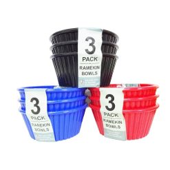 Ramekin Bowls 3pk Asst Clrs-wholesale