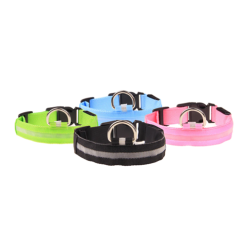 Pet Collar Light-Up 15.75in Asst Clrs-wholesale