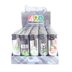 Ignitus Lighter Fliptop 420-Design Asst-wholesale