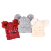 Girls Pom Pom Beanie W-Pearls Asst Clrs-wholesale