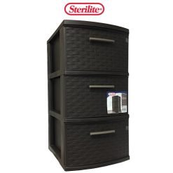 Sterilite 3 Drawer Weave Tower Expresso-wholesale