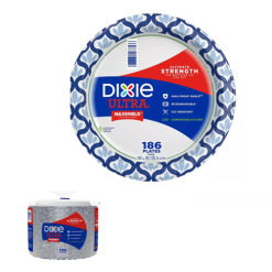 Dixie Paper Plates 186ct 10.1-16in-wholesale